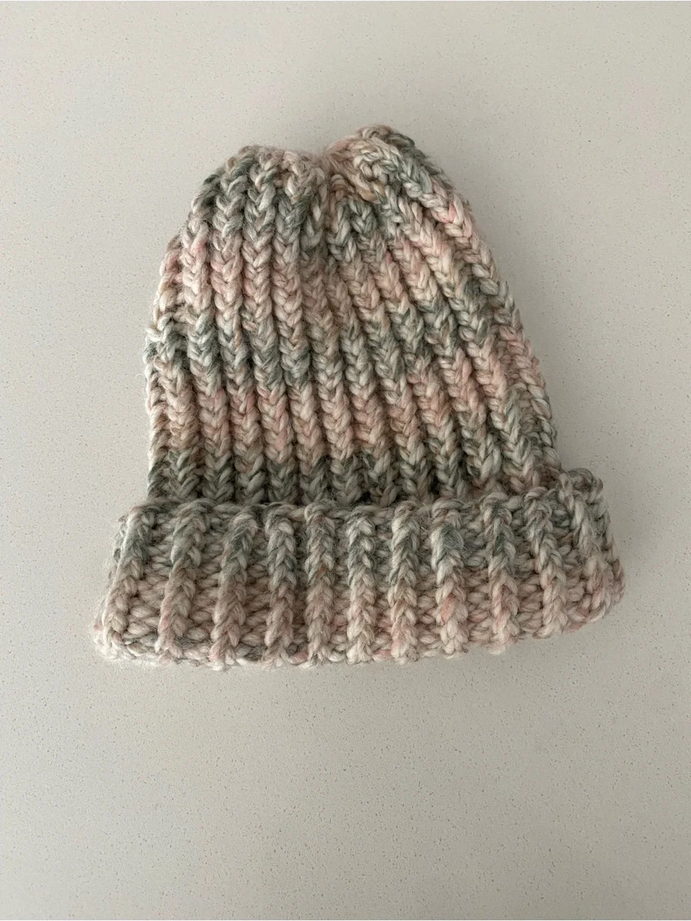 Chunky Ribbed Hand Knit Beanie - Picture 2 of 7